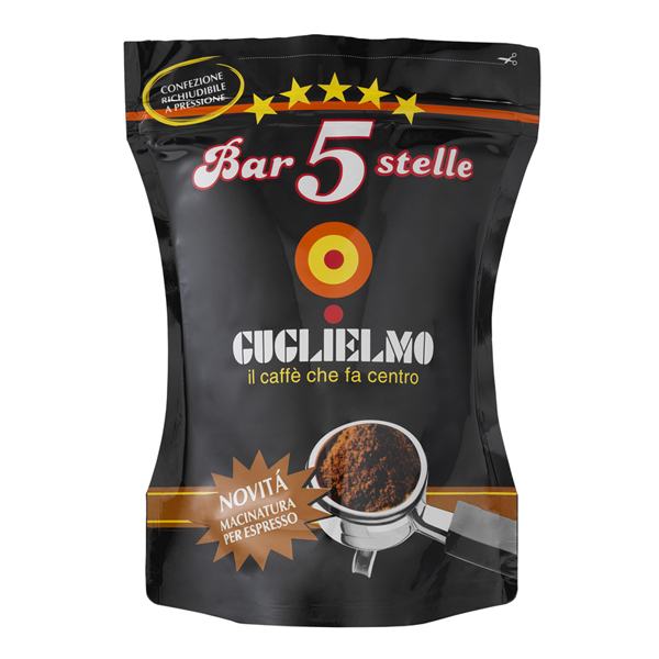 Bar 5 Stelle Macinatura Espresso 250 gr (3Kg-12Pezzi)